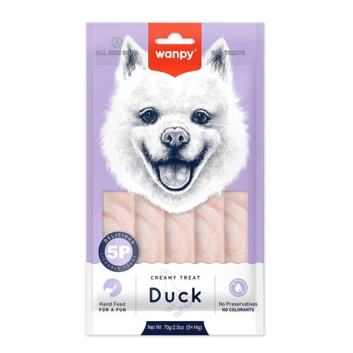Wanpy Ördekli Sıvı Krema Köpek Ödülü 5 X 14 gr - 1