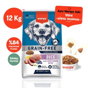 Wanpy Ördekli Tahılsız Yetişkin Köpek Maması 12 kg - Wanpy