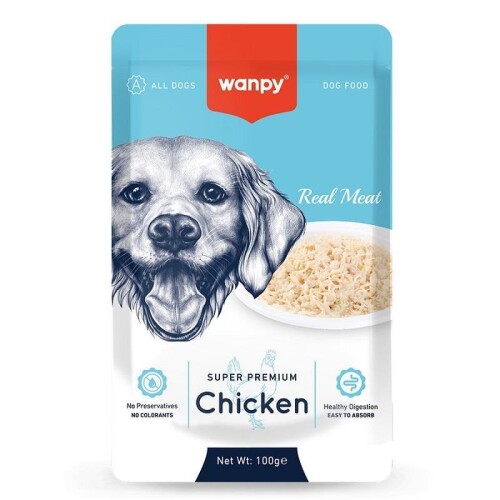Wanpy Pouch Tavuklu Yetişkin Köpek Konservesi 100 Gr - 1