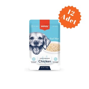 Wanpy Pouch Tavuklu Yetişkin Köpek Konservesi 100 Gr x 12 Adet - Wanpy