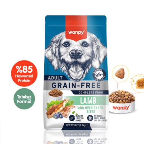 Wanpy Tahılsız Kuzulu Yetişkin Köpek Maması 1,5 Kg - 1