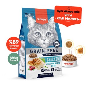 Wanpy Tavuklu Tahılsız Yetişkin Kedi Maması 1,5 Kg - Wanpy