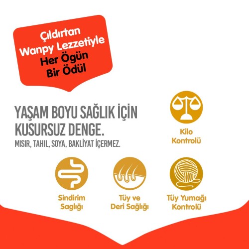 Wanpy Ton Balıklı Tahılsız Yetişkin Kedi Maması 1,5 kg - 3
