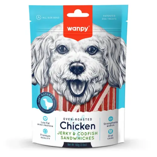 Wanpy Tavuklu Morina Balıklı Köpek Ödülü 100 Gr - 1