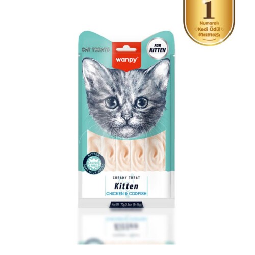Wanpy Tavuklu & Morinalı Yavru Kedi Krema Ödülü 5×14 Gr - 1