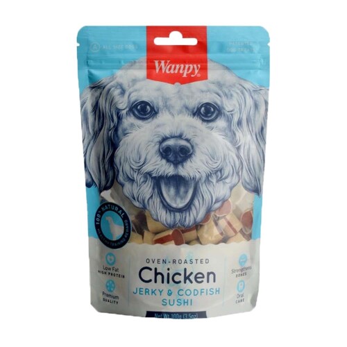 Wanpy Tavuklu ve Morina Balıklı Köpek Ödülü 100 gr - 1