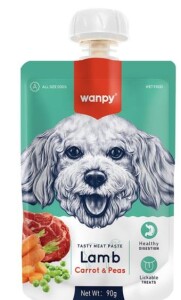 Wanpy Taze Kuzulu ve Havuçlu Köpek Et Ezmesi 90 gr - Wanpy