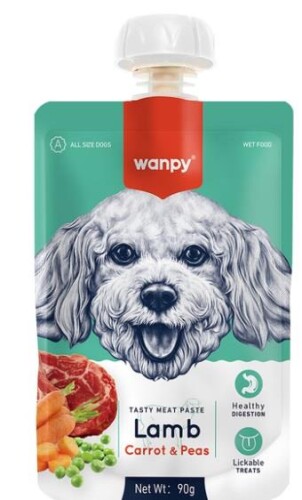 Wanpy Taze Kuzulu ve Havuçlu Köpek Et Ezmesi 90 gr - 1