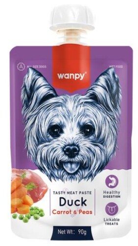 Wanpy Taze Ördekli ve Havuçlu Köpek Et Ezmesi 90 gr - 1