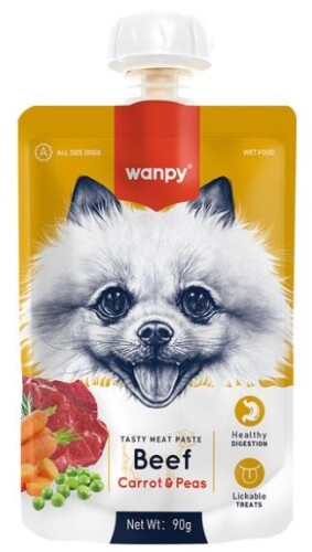 Wanpy Taze Sığır Etli ve Havuçlu Köpek Et Ezmesi 90 gr - 1