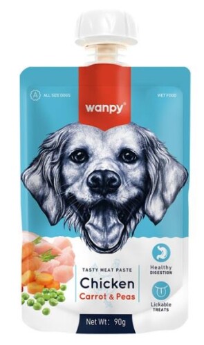 Wanpy Taze Tavuklu ve Havuçlu Köpek Et Ezmesi 90 gr - 1