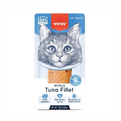 Wanpy Ton Balığı Fileto Kedi Ödül Maması 25 gr - 1