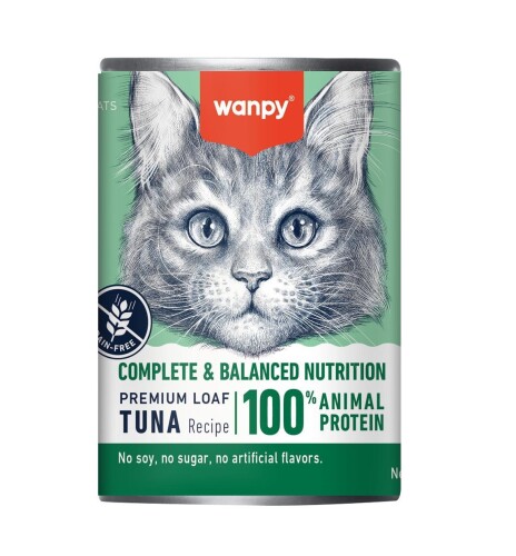 Wanpy Ton Balıklı Tahılsız Yetişkin Kedi Konservesi 375 gr - 1