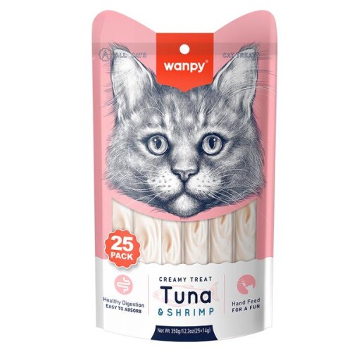 Wanpy Ton & Karides Krema Kedi Ödülü 14 gr X 25 Adet - 1