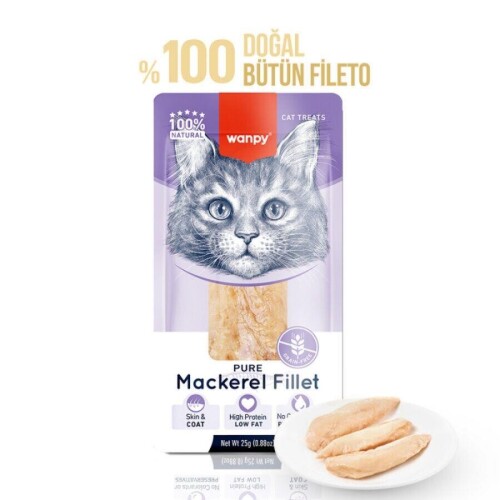 Wanpy Uskumru Fileto Kedi Ödül Maması 25 gr - 2