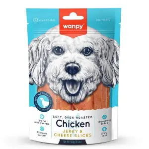 Wanpy Yumuşak Tavuk & Peynir Dilimleri Köpek Ödülü 100 Gr - Wanpy