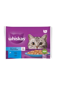Whiskas Balık Favorileri Somonlu ve Ton Balıklı Kedi Yaş Mama 340 gr (4 X 85 gr) - Whiskas