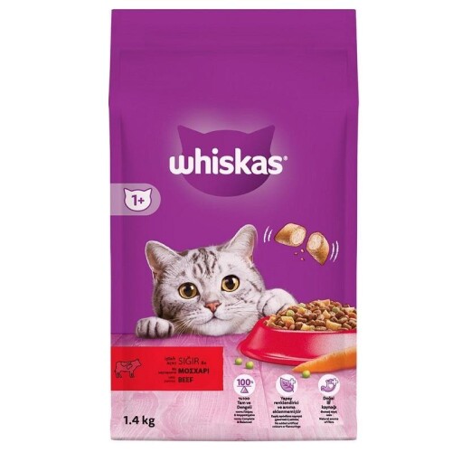 Whiskas Biftekli Ciğerli Yetişkin Kedi Maması 1,4 kg - 1