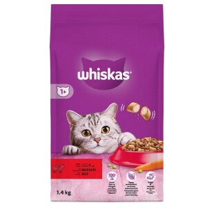 Whiskas Biftekli Ciğerli Yetişkin Kedi Maması 1,4 kg - Whiskas