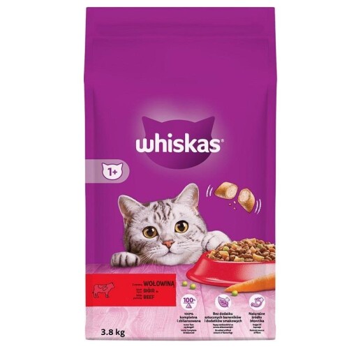 Whiskas Biftekli Havuçlu Yetişkin Kedi Maması 3,8 kg - 1