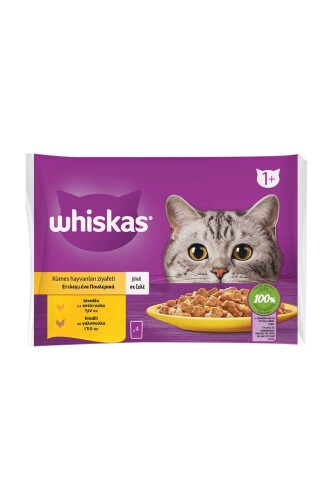 Whiskas Pouch Kümes Hayvanlı Yetişkin Kedi Konservesi 4 X 85 gr - 1