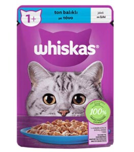 Whiskas Pouch Jöle İçinde Ton Balıklı Yetişkin Kedi Konservesi 85 gr - Whiskas