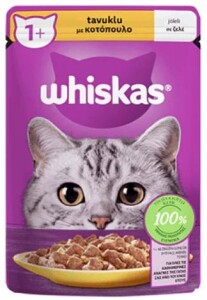 Whiskas Pouch Pure Delight Jöle İçinde Tavuklu Yetişkin Kedi Konservesi 85 gr - Whiskas