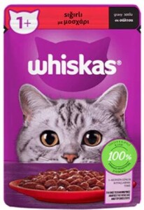 Whiskas Pouch Sos Içinde Sığır Etli Yetişkin Kedi Konservesi 85 gr - Whiskas