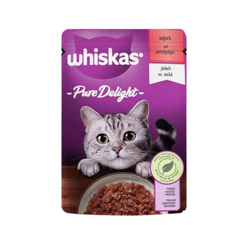Whiskas Pure Delight Pouch Güveç Sığır Etli Kedi Konservesi 85 gr - 1