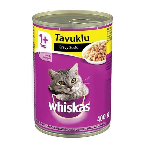 Whiskas Tavuklu Yetişkin Kedi Konservesi 400 gr - 1