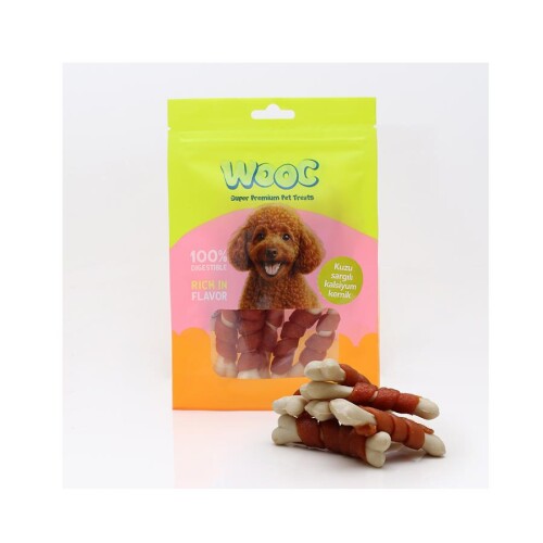 Wooc Kuzu Sargılı Kalsiyum Kemik Köpek Ödülü 75 Gr - 1