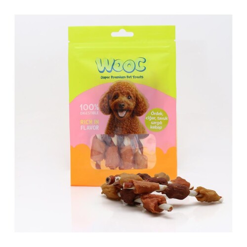 Wooc Ördek, Ciğer, Tavuk Sargılı Köpek Ödülü 75 Gr - 1