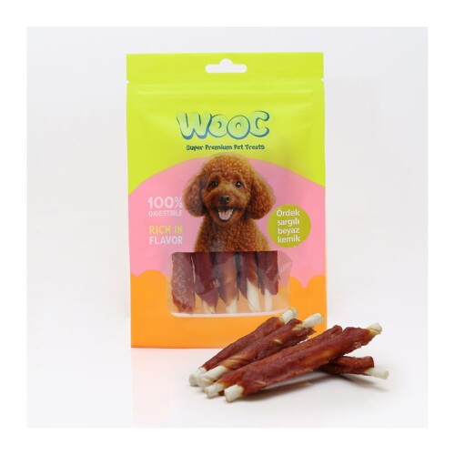 Wooc Ördek Sargılı Kemik Köpek Ödülü 75 Gr - 1