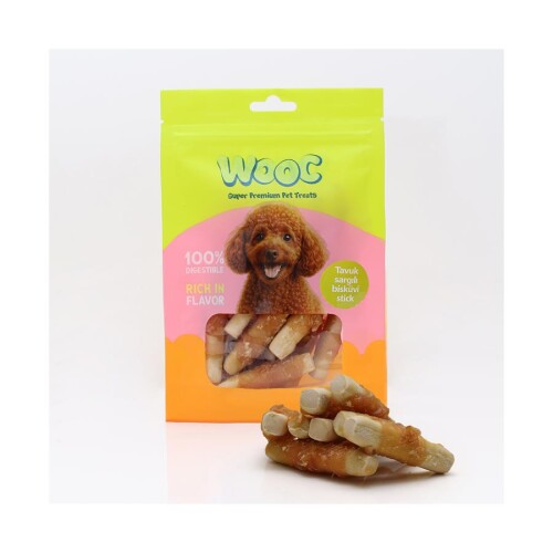 Wooc Tavuk Sargılı Bisküvi Stick Köpek Ödülü 75 Gr - 1