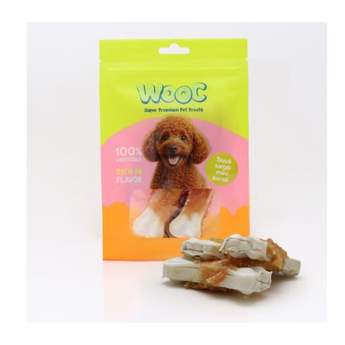 Wooc Tavuk Sargılı Mini Kemik Köpek Ödülü 75 Gr - 1