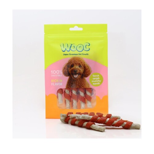 Wooc Tavuk Sargılı Munchy Kemik Köpek Ödülü 75 Gr - 1