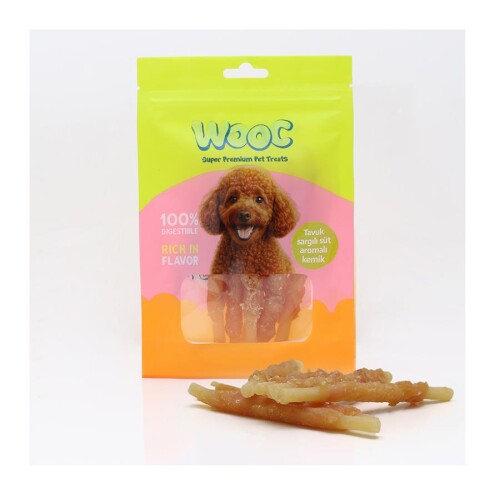 Wooc Tavuk Sargılı Süt Aromalı Köpek Ödülü 75 Gr - 1
