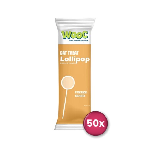 Wooc Tavuk ve Bal Kabaklı Lollipop Kedi Ödül Maması 50'li - 1