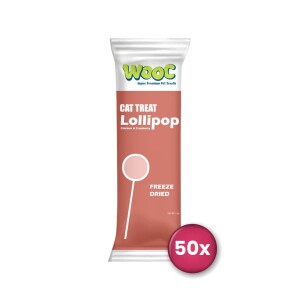 Wooc Tavuk ve Kızılcıklı Lollipop Kedi Ödül Maması 50'li - Wooc
